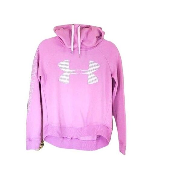 Under Armour Womens Hoodie Pink S Drawstring Logo - Picture 1 of 6